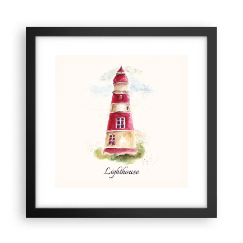 Poster in cornice nera - Attorno è sempre bel tempo - 30x30 cm