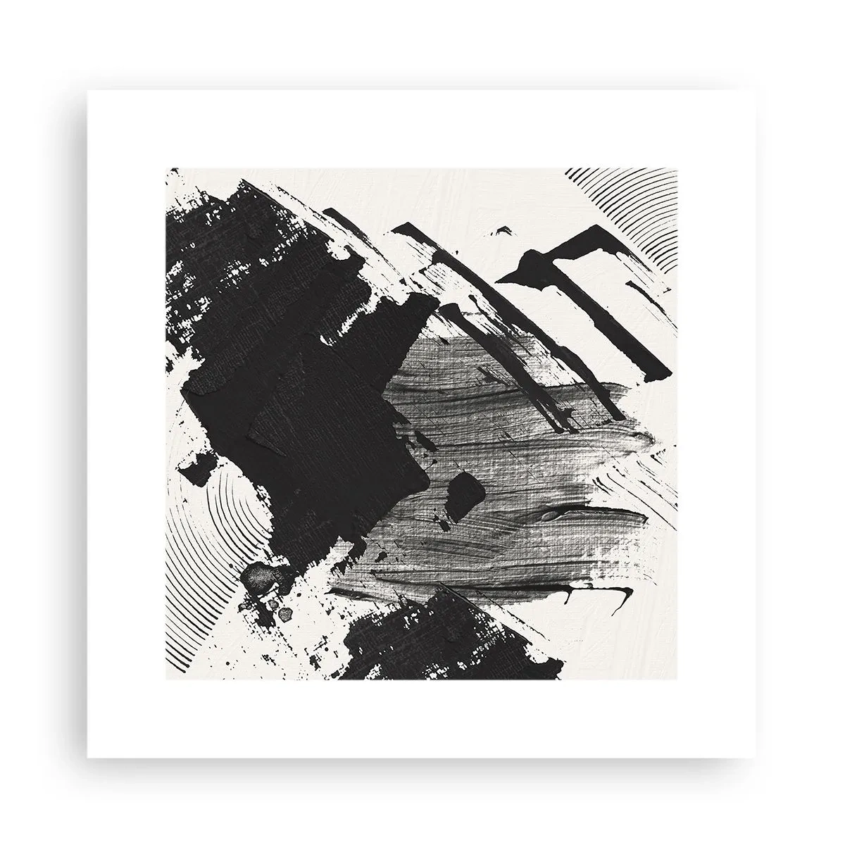 Poster - Astrazione: espressione di nero - 30x30 cm