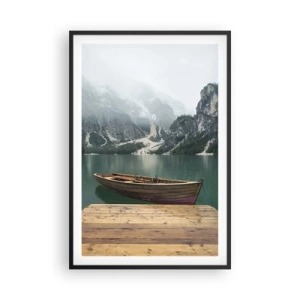 Poster in cornice nera - E attorno le fiere rocce - 61x91 cm