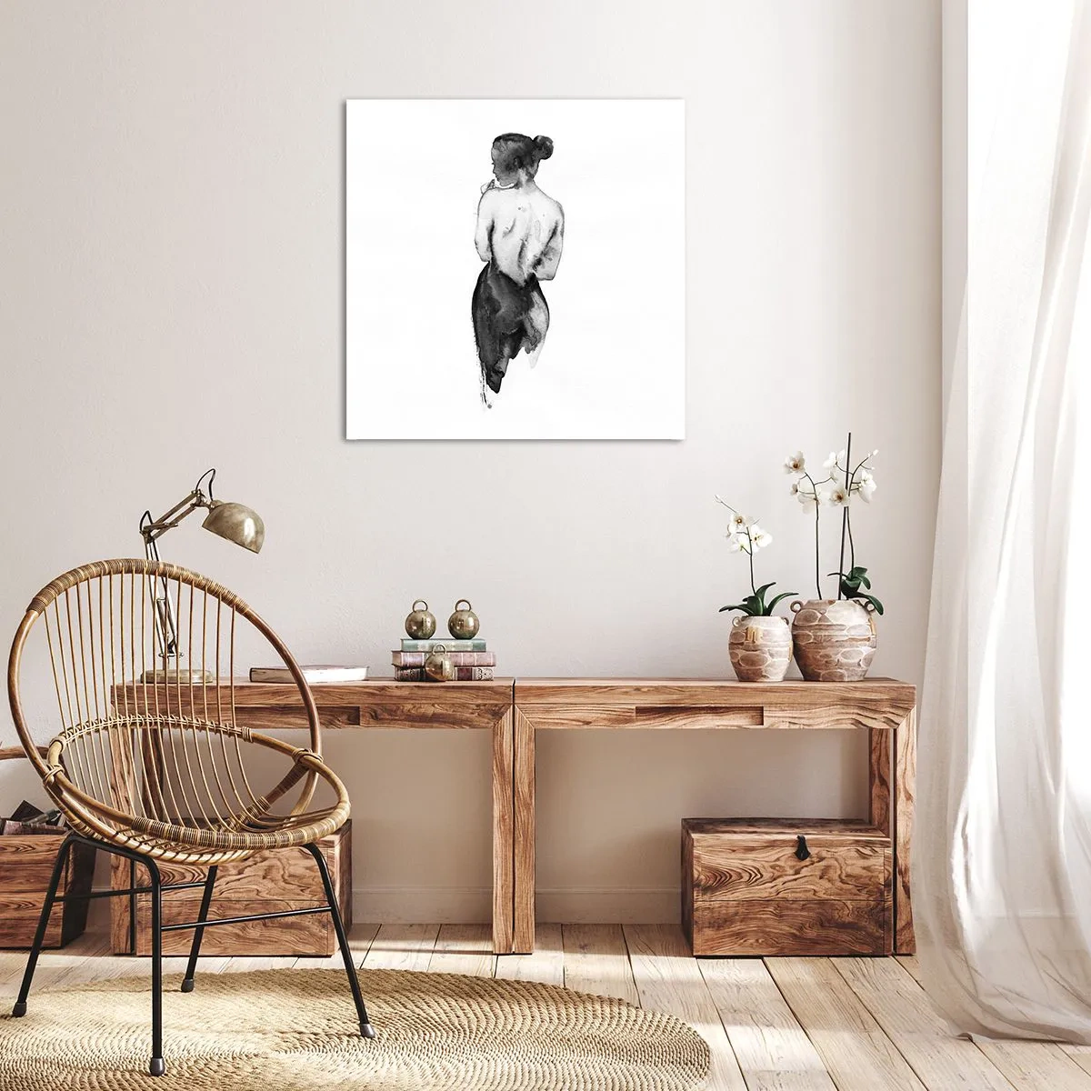Quadro su tela - Stampe su Tela - Accanto a lei il mondo scompare - 30x30 cm