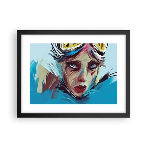 Poster in cornice nera - La guerriera della strada - 40x30 cm