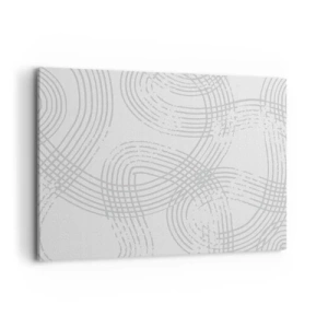 Quadro su tela - Stampe su Tela - Un motivo sottile con linee intrecciate in tonalità chiare - 100x70cm - Non vi è una via diritta - Decorazione murale moderna per soggiorno e camera da letto ARTTOR