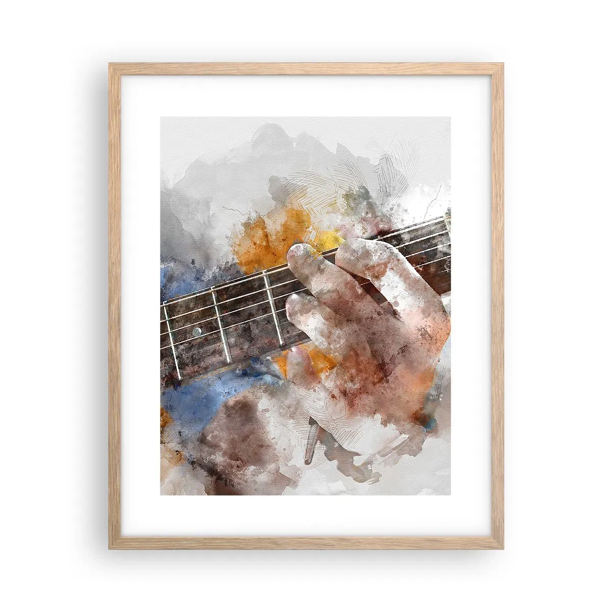 Poster in cornice rovere chiaro - Poesia tra le corde - 40x50 cm