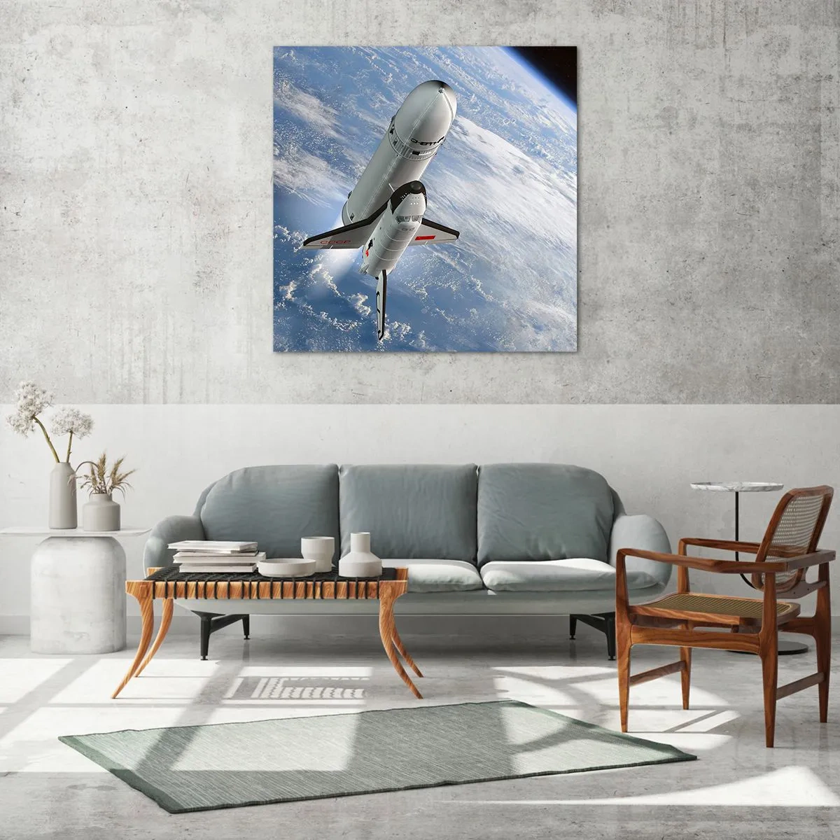 Quadro su vetro - Ascensione cosmica - 40x40 cm