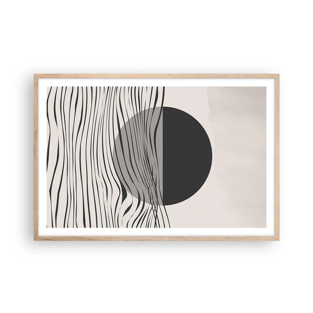 Poster in cornice rovere chiaro - Composizione a metà - 91x61 cm