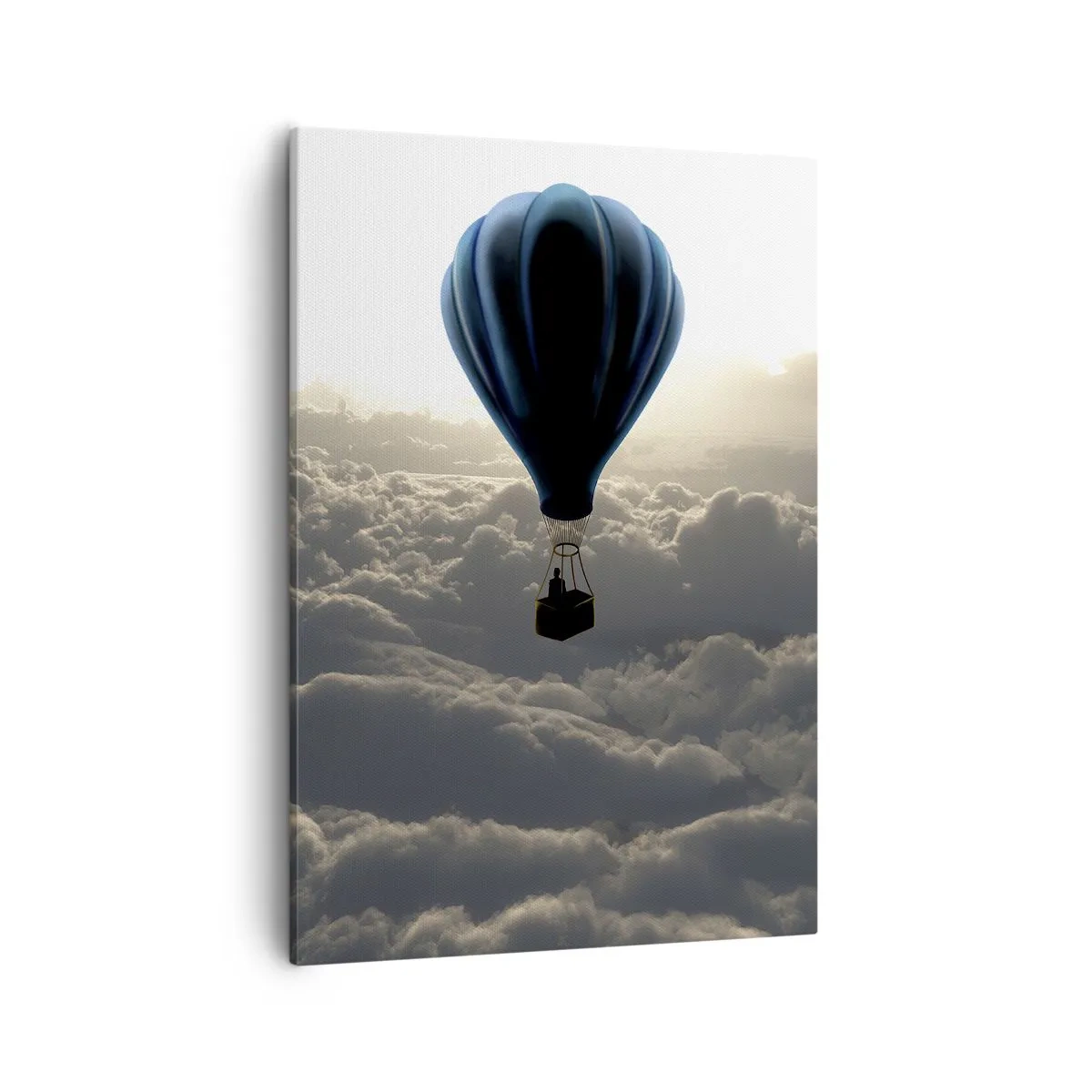 Quadro su tela - Stampe su Tela - Una mongolfiera contro un cielo con nuvole al tramonto - 50x70cm - Viaggiatore sopra le nuvole - Decorazione murale moderna per soggiorno e camera da letto ARTTOR
