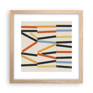 Poster in cornice rovere chiaro - Composizione orizzontale - 30x30 cm