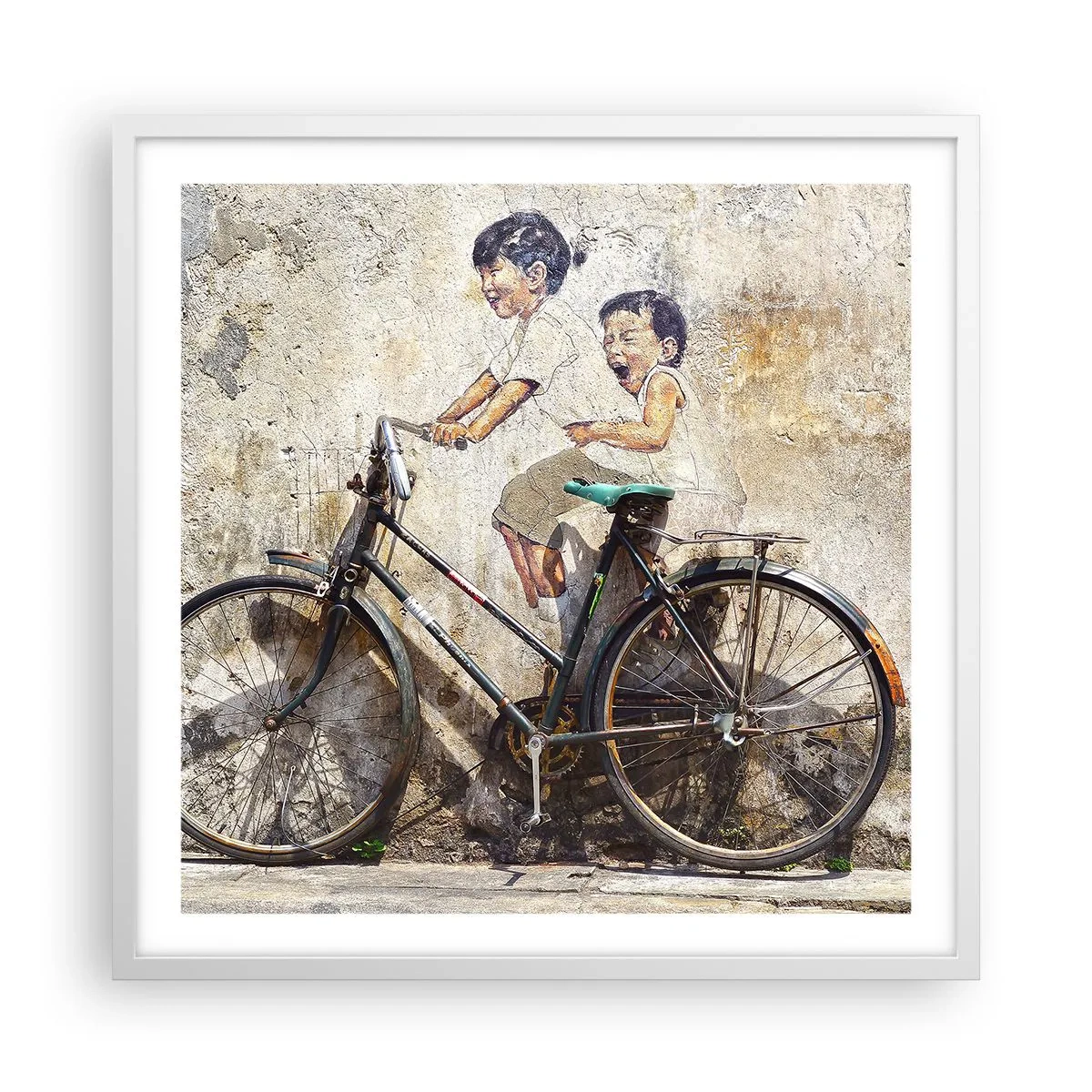 Poster in cornice bianca - Vero o falso? - 60x60 cm