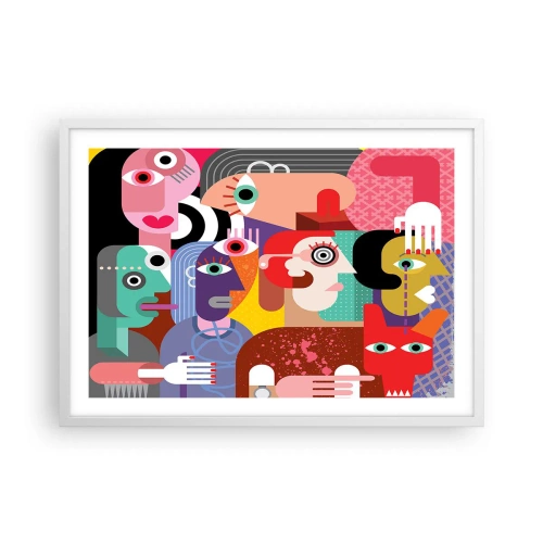 Poster in cornice bianca - Mi manda Picasso - 70x50 cm