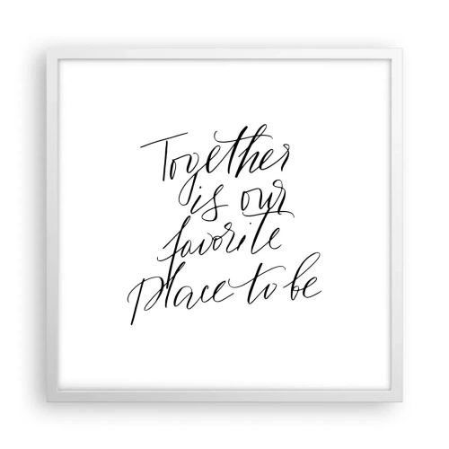 Poster in cornice bianca - Anche tu lo senti? - 50x50 cm