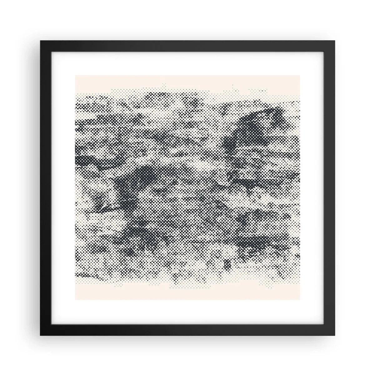 Poster in cornice nera - Composizione nebbiosa - 40x40 cm