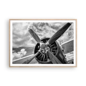 Poster in cornice rovere chiaro - Il dominatore dell'aria - 100x70 cm