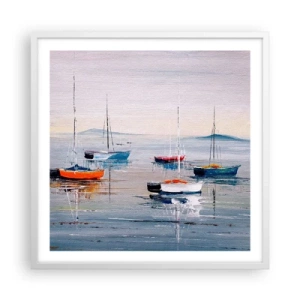 Poster in cornice bianca - Meritato riposo - 60x60 cm