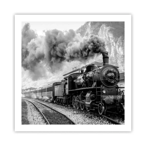 Poster - Ferma alla stazione... - 60x60 cm