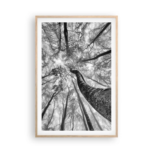 Poster in cornice rovere chiaro - La corsa verso la luce - 61x91 cm