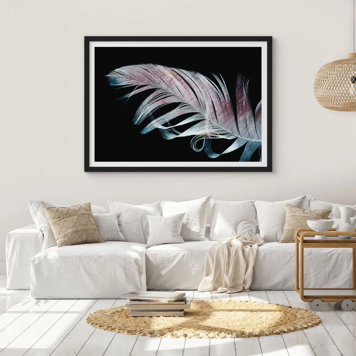 Poster in cornice nera - Pensa al tocco - 40x30 cm