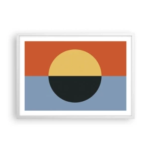 Poster in cornice bianca - Composizione di caldo e freddo - 70x50 cm