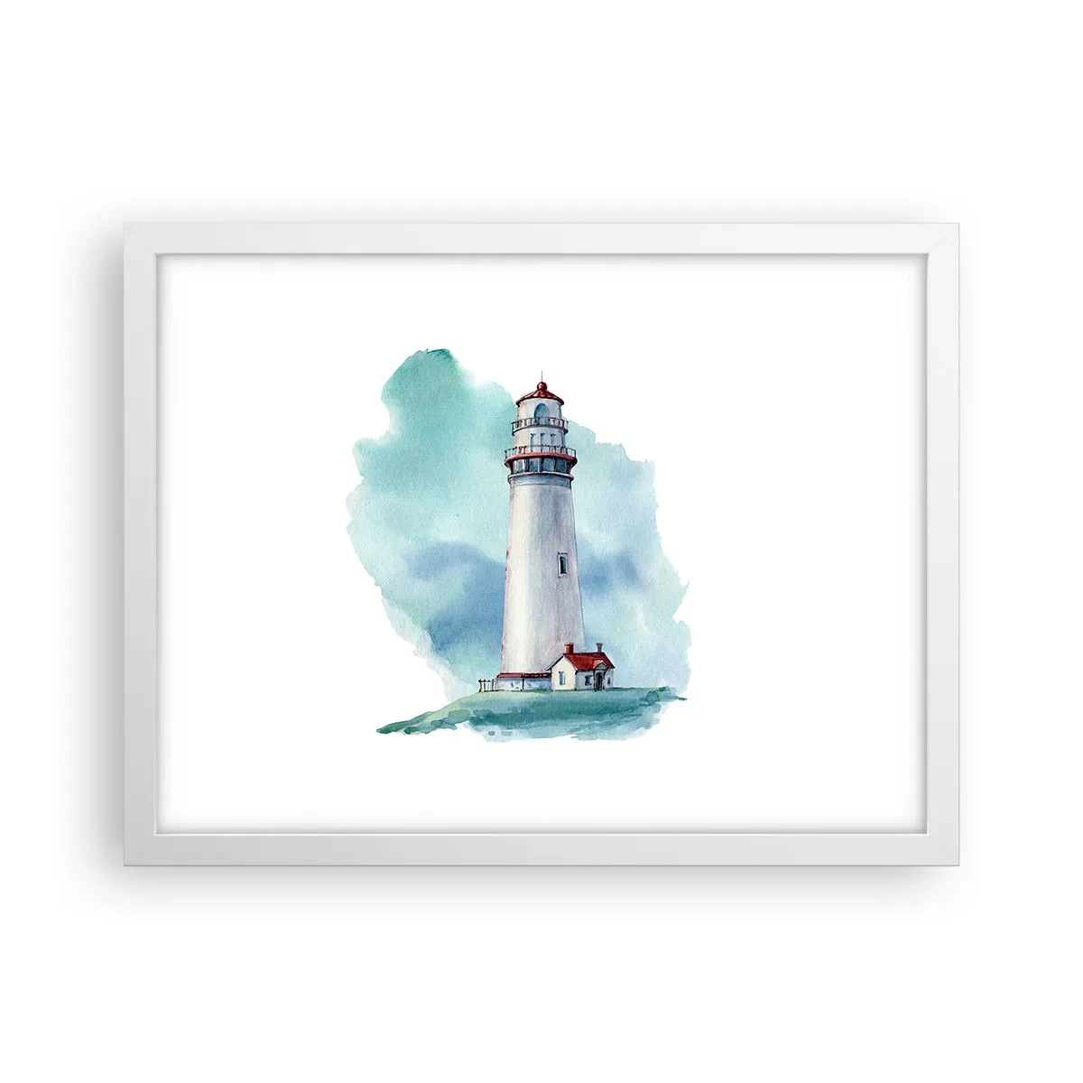 Poster in cornice bianca - Il mite amico del blu - 40x30 cm