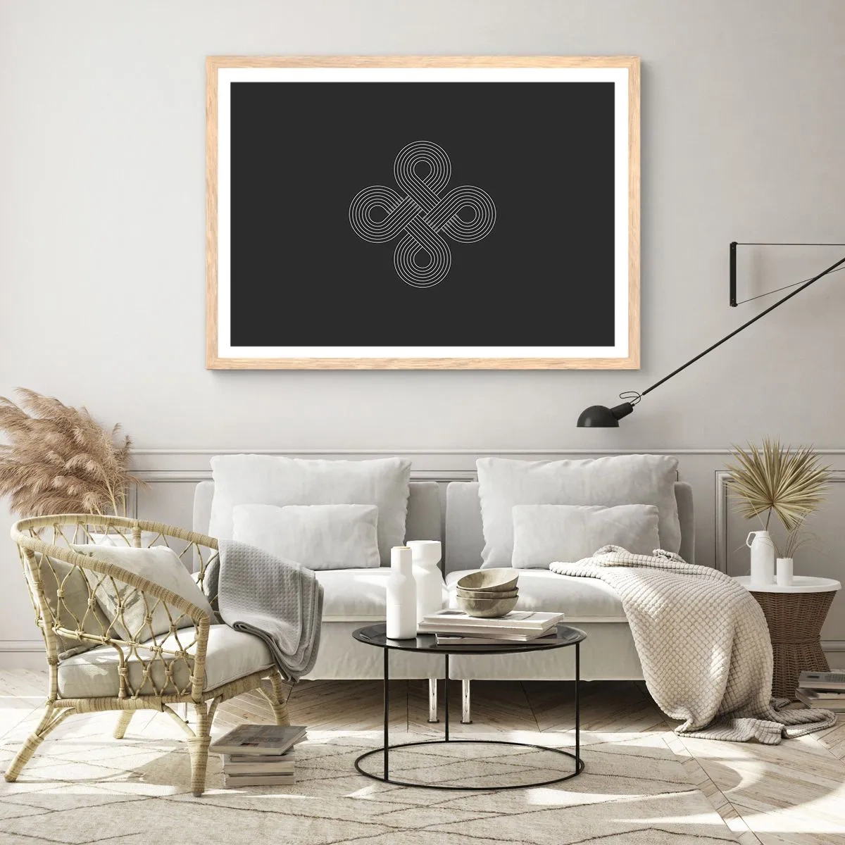 Poster in cornice rovere chiaro - Nello spirito celtico - 50x40 cm