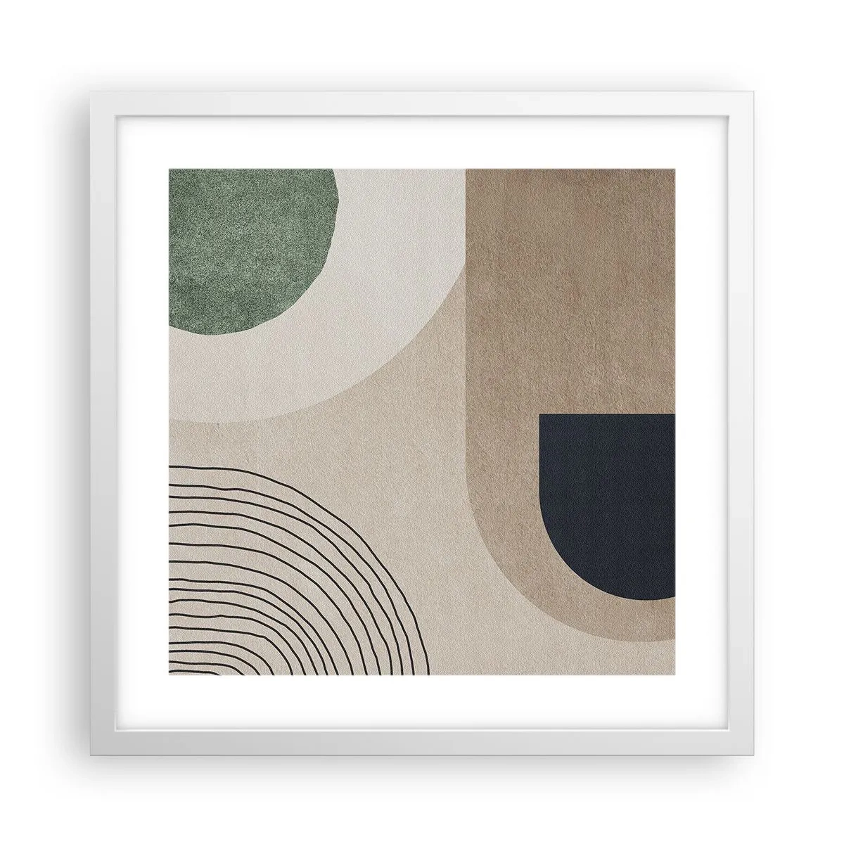 Poster in cornice bianca - La mitezza dell'ovale - 40x40 cm