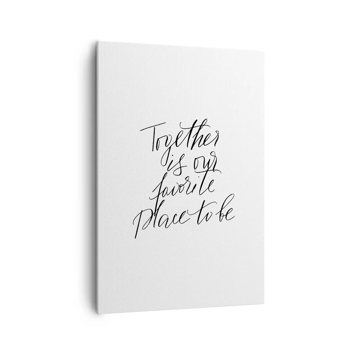 Quadro su tela - Stampe su Tela - Iscrizione tipografica in stile elegante su sfondo bianco - 70x100cm - Anche tu lo senti? - Decorazione murale moderna per soggiorno e camera da letto ARTTOR