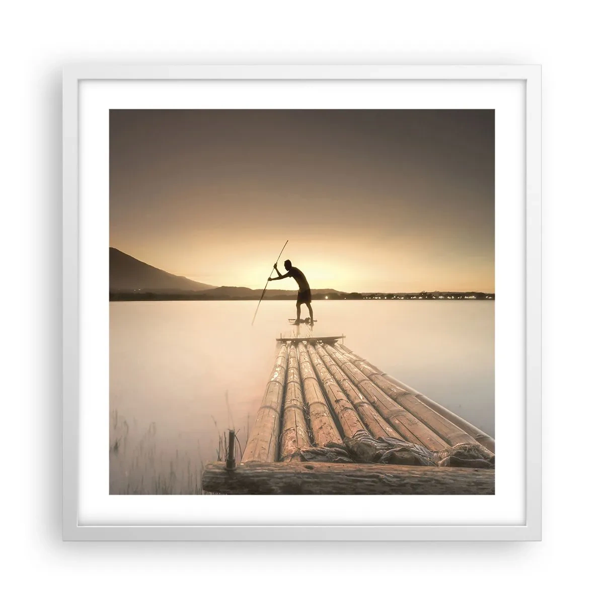 Poster in cornice bianca - Prima del riposo - 50x50 cm