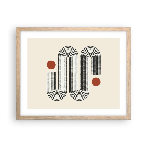 Poster in cornice rovere chiaro - Dall'inizio alla fine - 50x40 cm