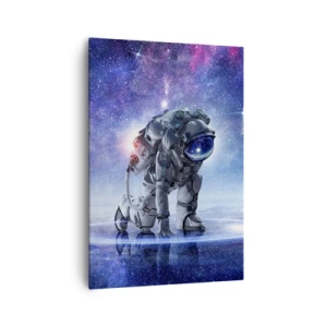 Quadro su tela - Stampe su Tela - Astronauta in un paesaggio galattico - 70x100cm - Il cielo stellato sopra di me - Decorazione murale moderna per soggiorno e camera da letto ARTTOR