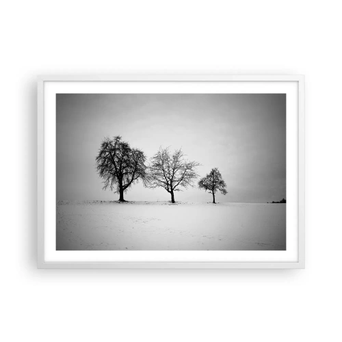 Poster in cornice bianca - Cosa sognano? - 70x50 cm