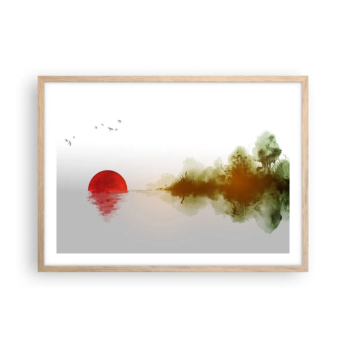 Poster in cornice rovere chiaro - Promessa di pace - 70x50 cm