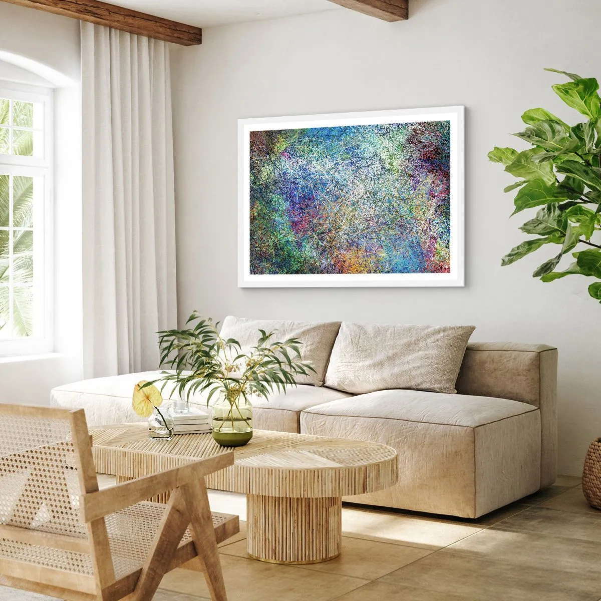 Poster in cornice bianca - Non è cosi semplice - 50x40 cm