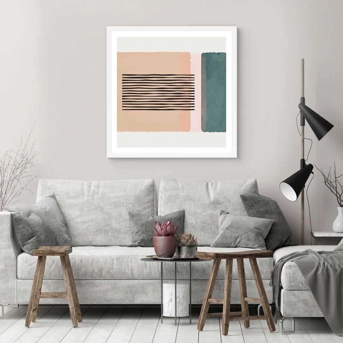 Poster in cornice bianca - Tutto a posto - 30x30 cm