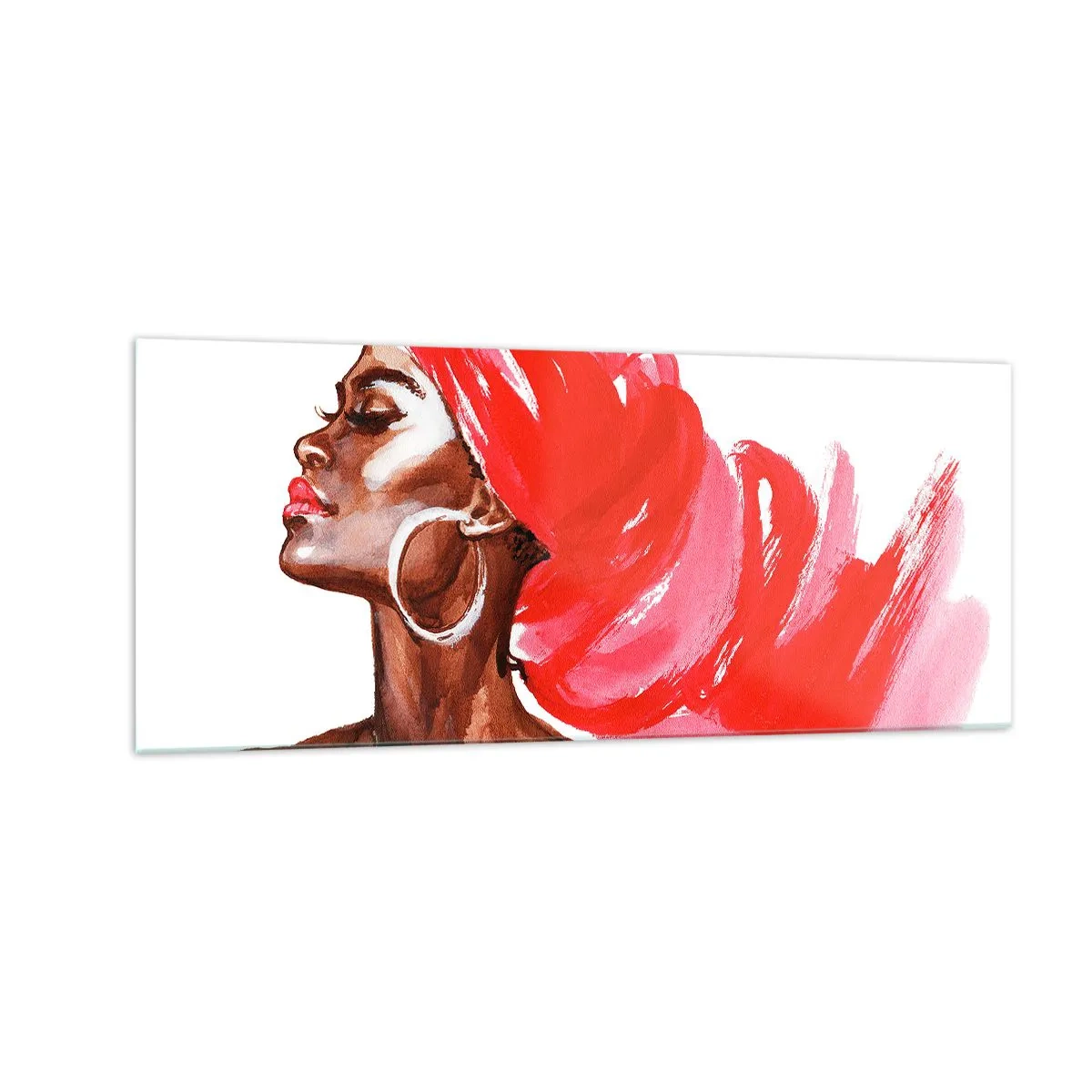 Quadro su vetro - C'è un vento che allarga le narici dell'uomo - 100x40 cm