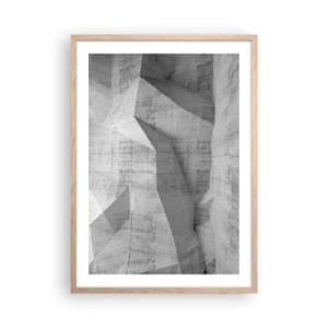 Poster in cornice rovere chiaro - Una vera sfida - 50x70 cm