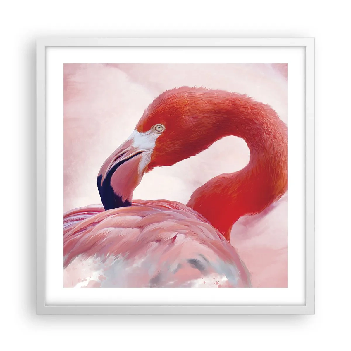 Poster in cornice bianca - Bellezza alata - 50x50 cm