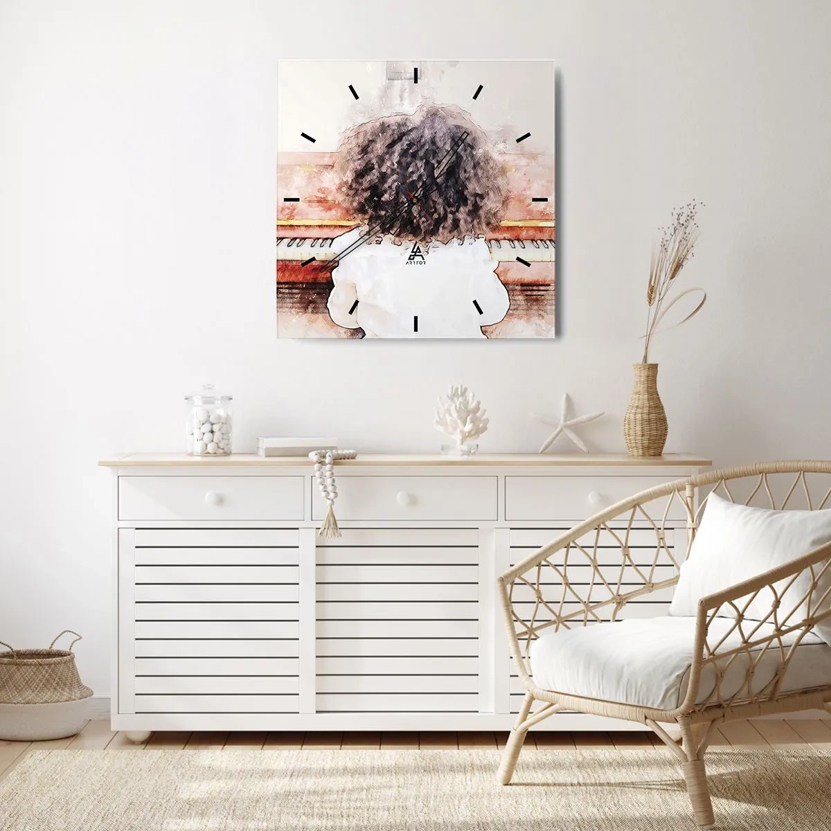 Orologio da parete - Orologio in Vetro - Nel nuovo mondo - 40x40 cm