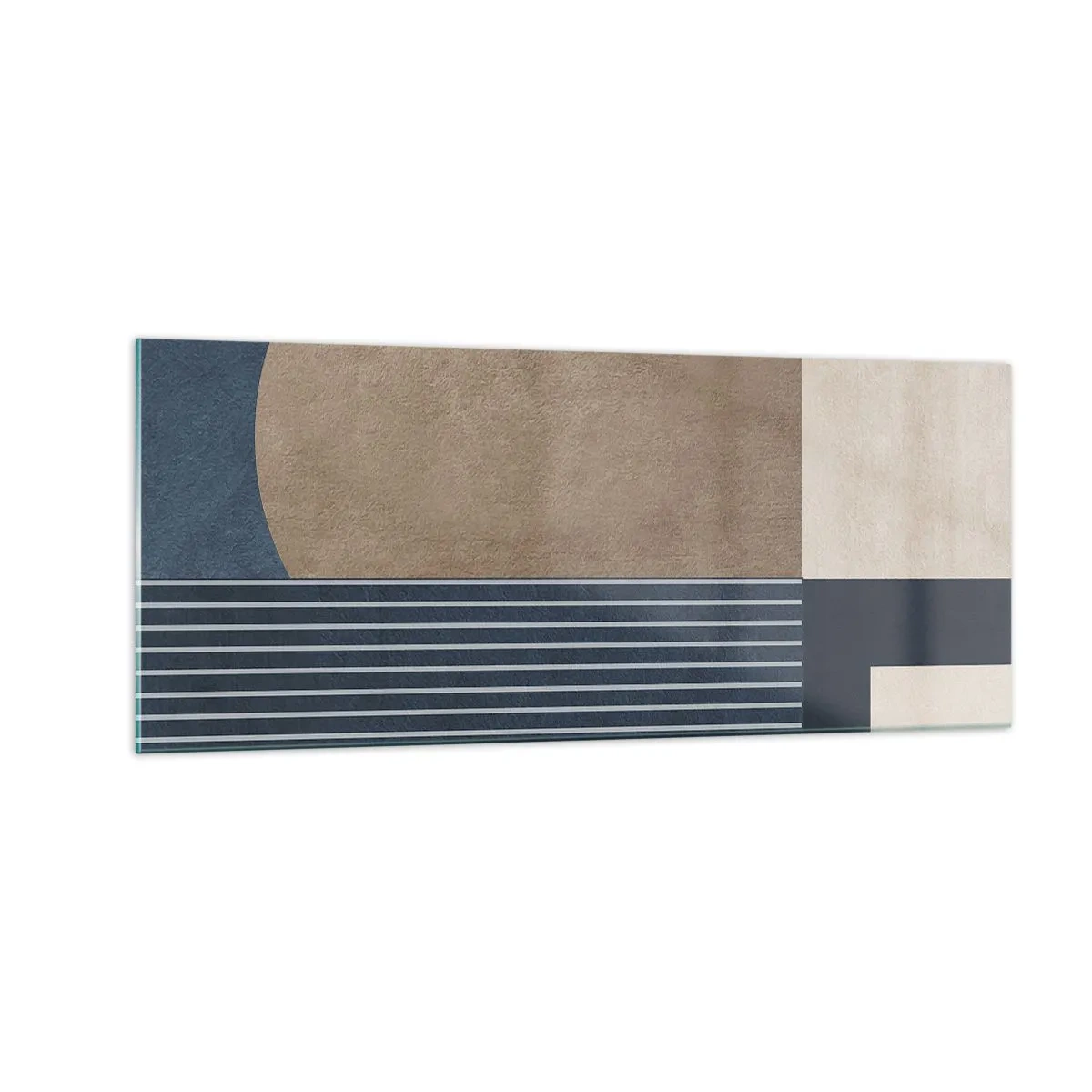 Quadro su vetro - Composizione di semplicità e rotondità - 100x40 cm