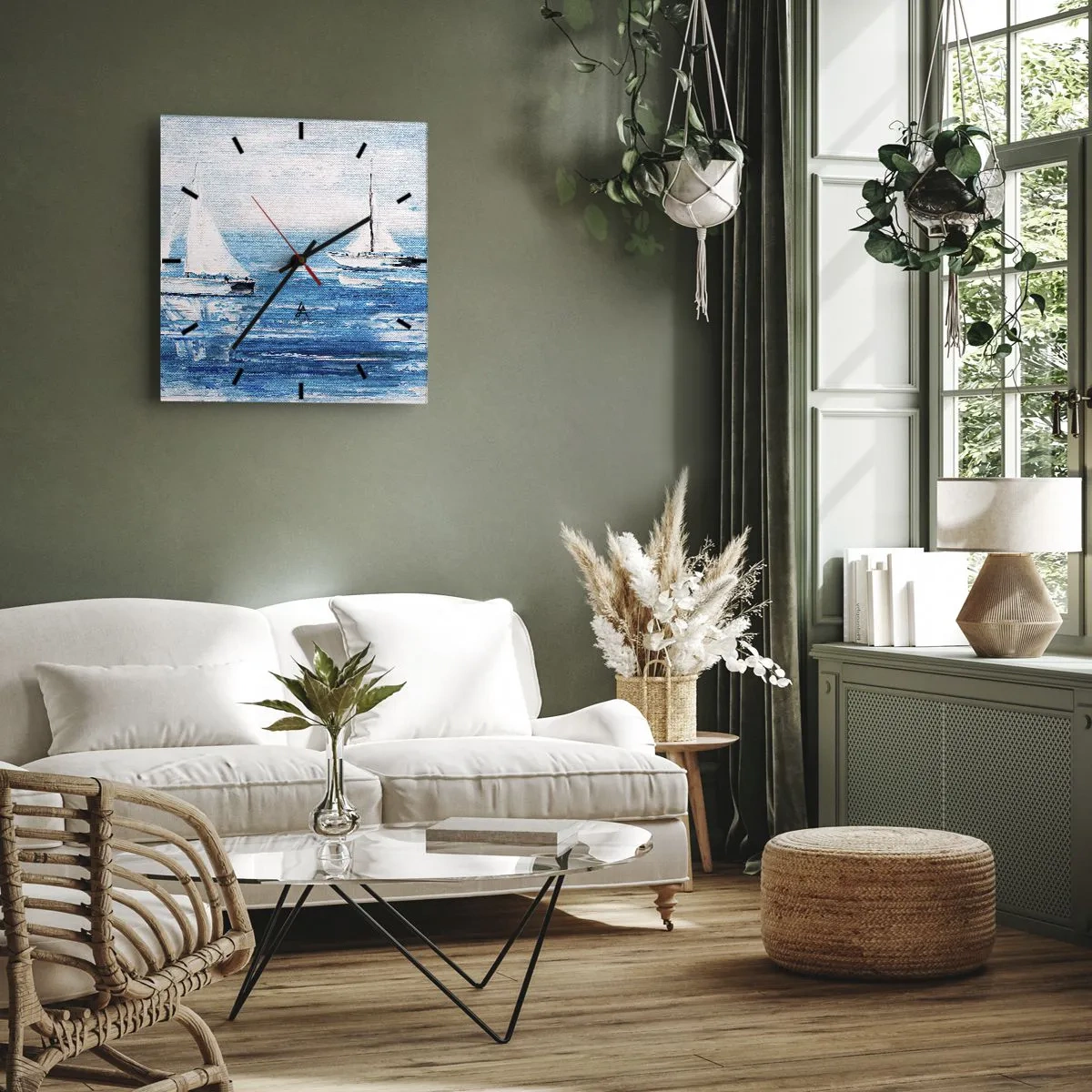 Orologio da parete - Orologio in Vetro - Con un amico al fianco - 30x30 cm