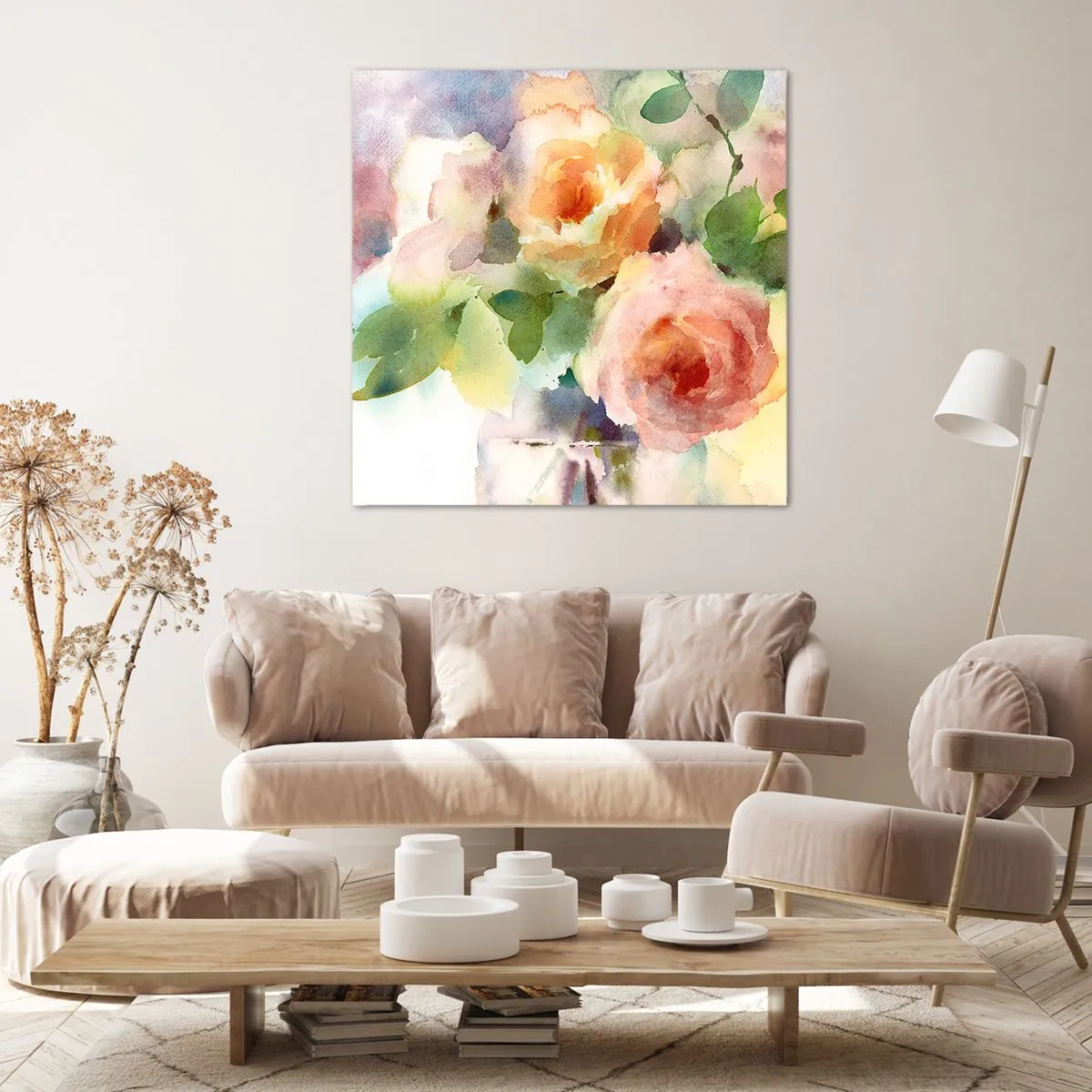 Quadro su tela - Stampe su Tela - Delicati come un acquerello - 50x50 cm