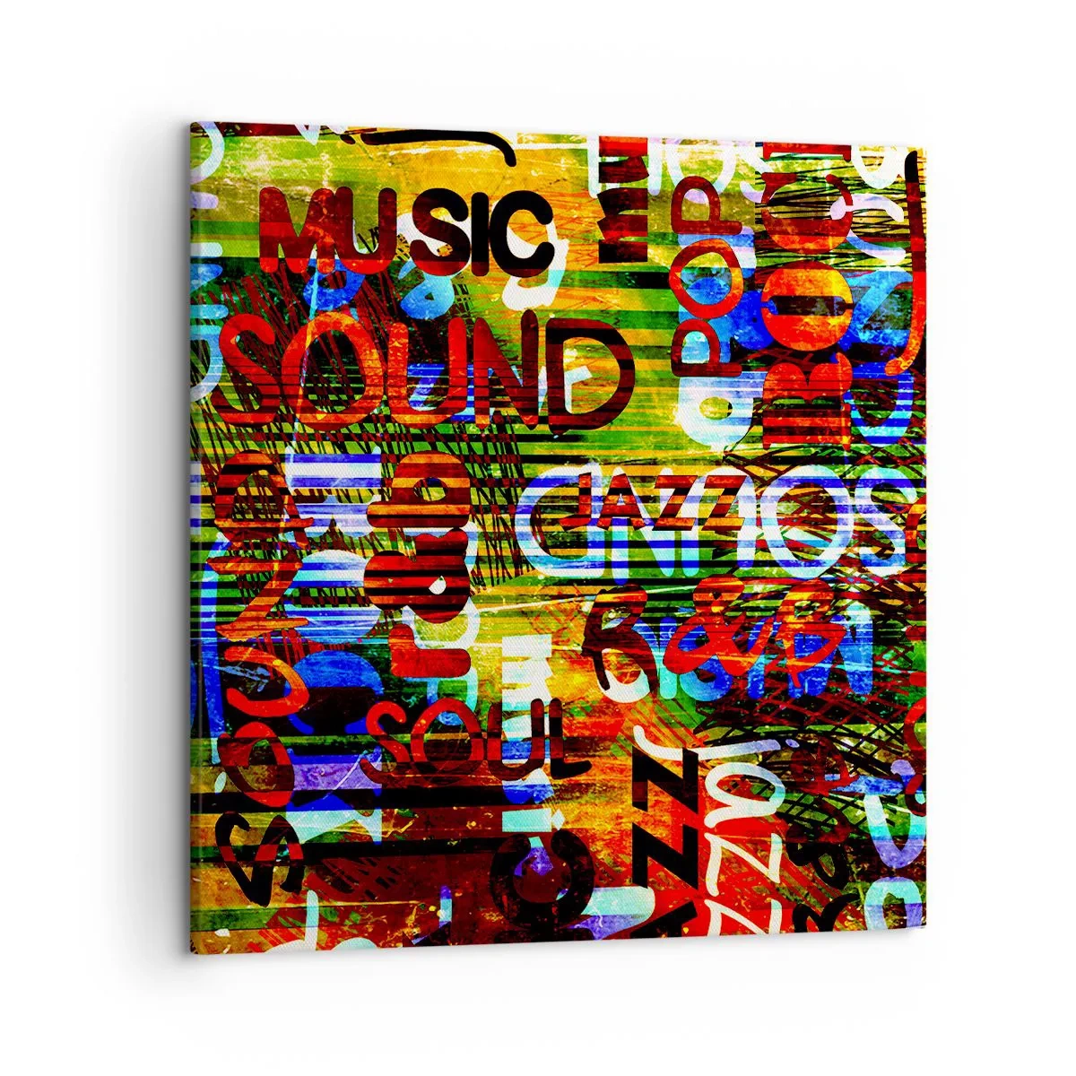 Quadro su tela - Stampe su Tela - Tutti i colori del suono - 50x50 cm