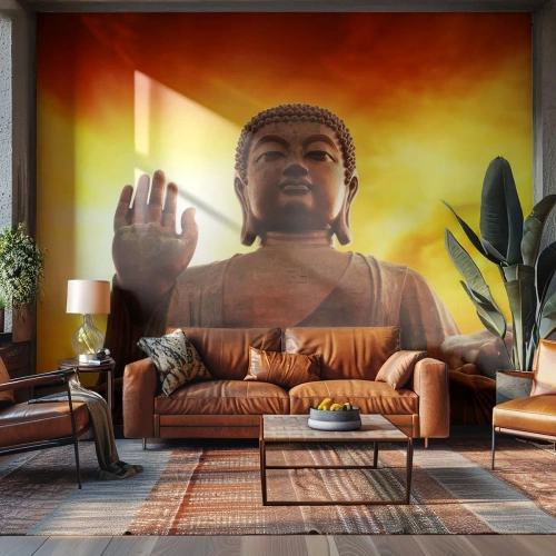 Fotomurali Standard Eco - La pace del mondo - Budda, Religione, Pezzo - 350x256 cm
