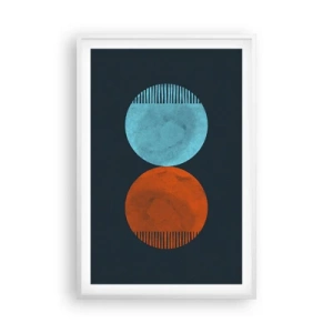 Poster in cornice bianca - Solo geometria? - 61x91 cm