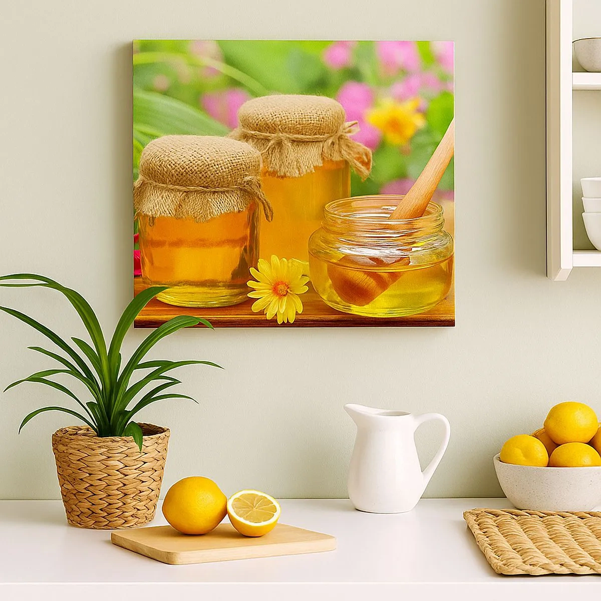 Quadro su tela - Stampe su Tela - Dolce miele di fiori - 30x30 cm