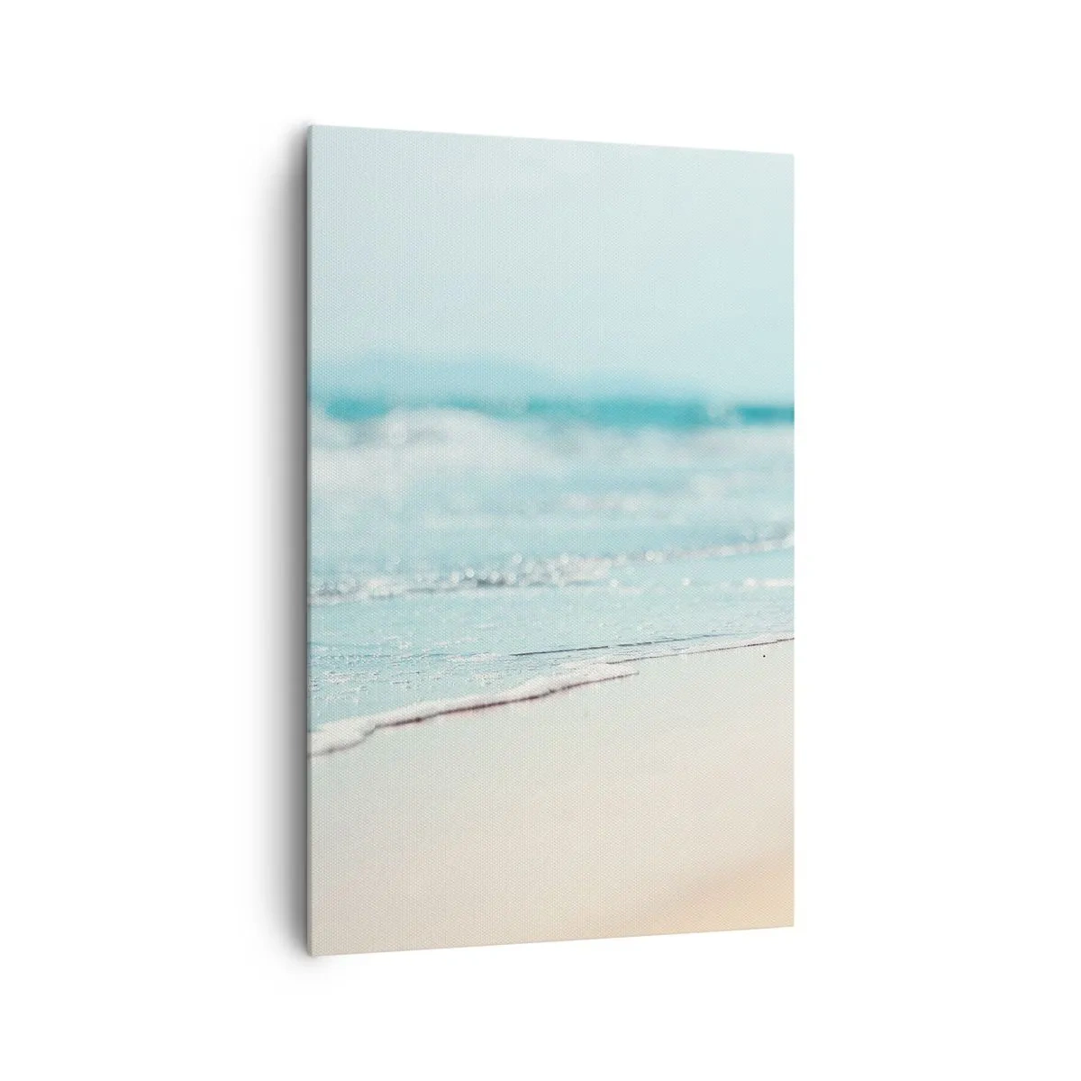 Quadro su tela - Stampe su Tela - Dolci onde dell'oceano su una spiaggia sabbiosa - 80x120cm - Calore e rumore - Decorazione murale moderna per soggiorno e camera da letto ARTTOR