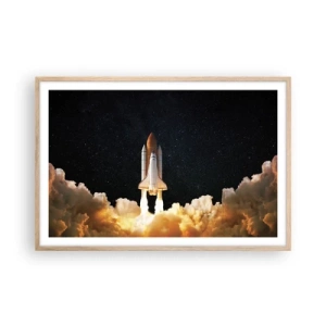 Poster in cornice rovere chiaro - Ad astra! - 91x61 cm