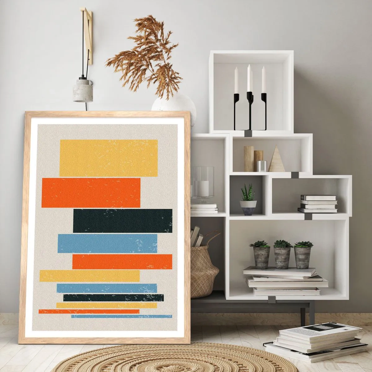 Poster in cornice rovere chiaro - Notazione musicale - 30x40 cm