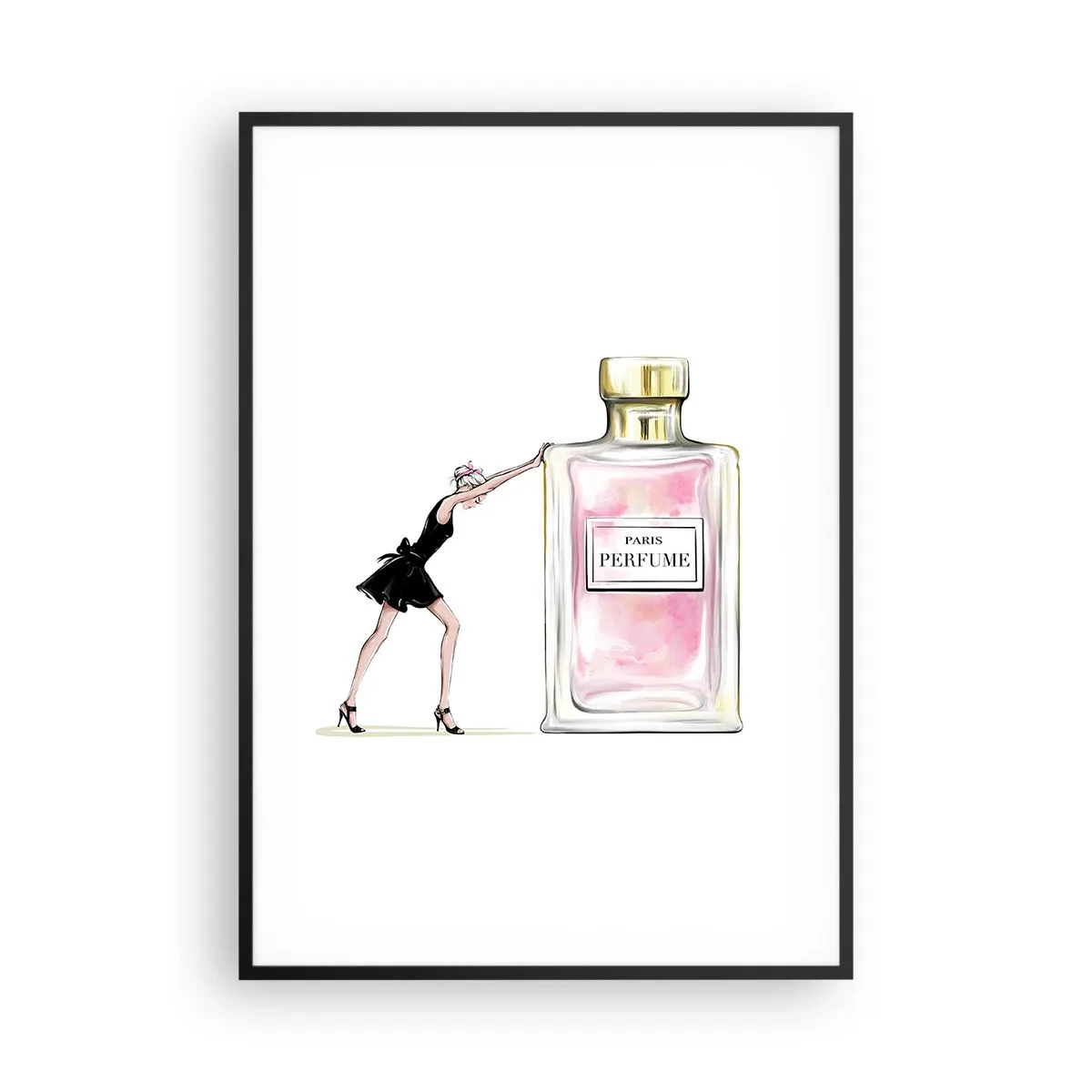 Poster in cornice nera - L'essenza della femminilità - 70x100 cm