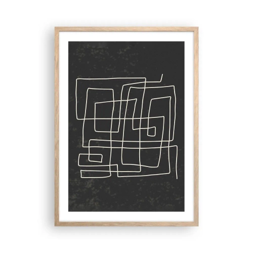 Poster in cornice rovere chiaro - Non è così semplice - 50x70 cm