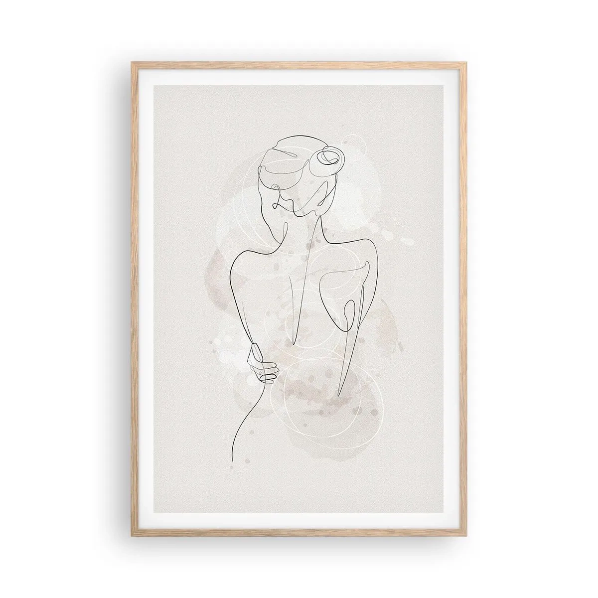 Poster in cornice rovere chiaro - Come uno strumento delicato - 70x100 cm