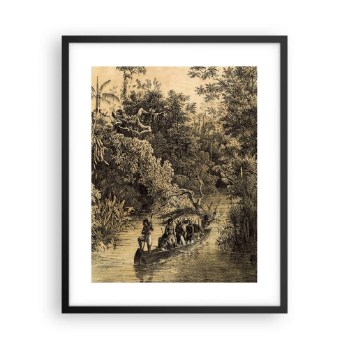 Poster in cornice nera - Viaggio alla fonte - 40x50 cm